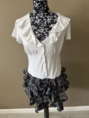 Dreamgirl Black and White Swirl Print Top